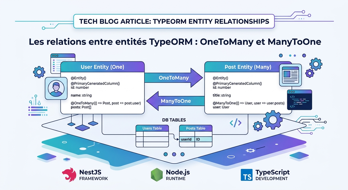 Les relations entre entités TypeORM : OneToMany et ManyToOne